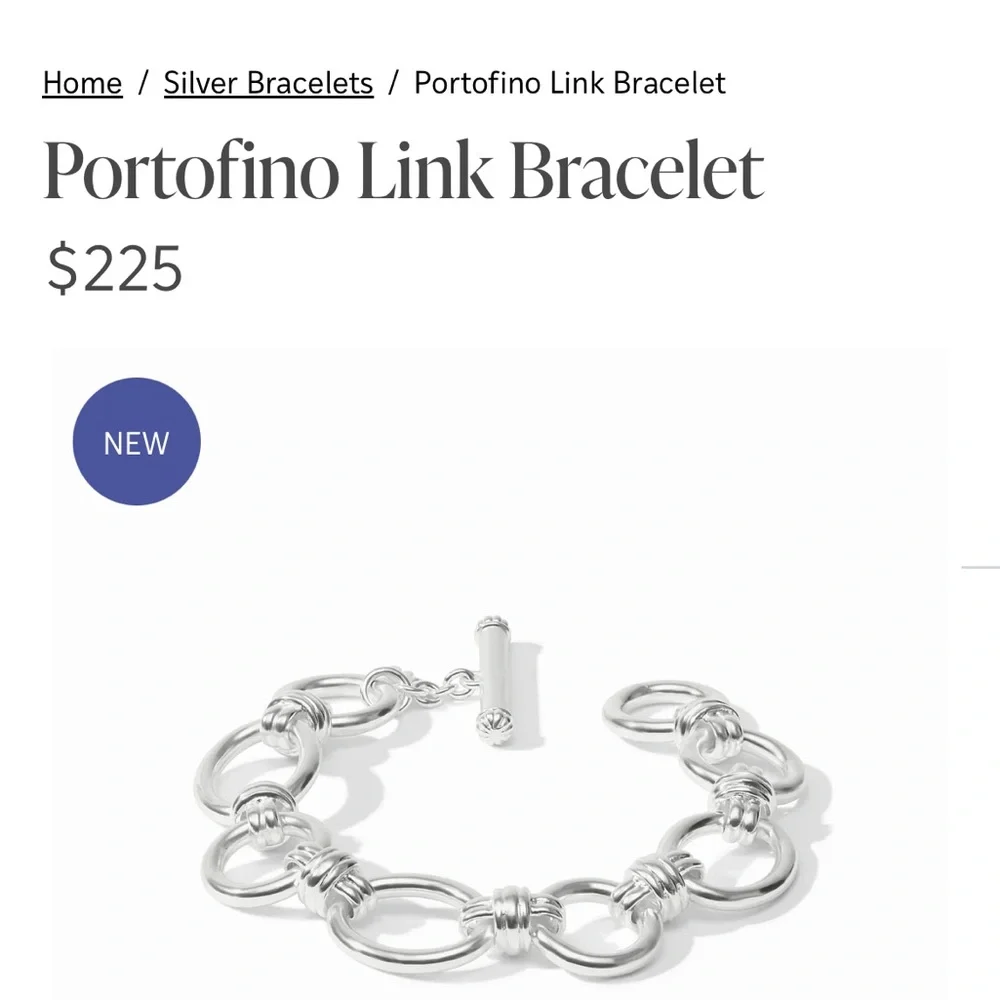 Julie Vos Portofino Link Silver Bracelet NWOT - Picture 1 of 3